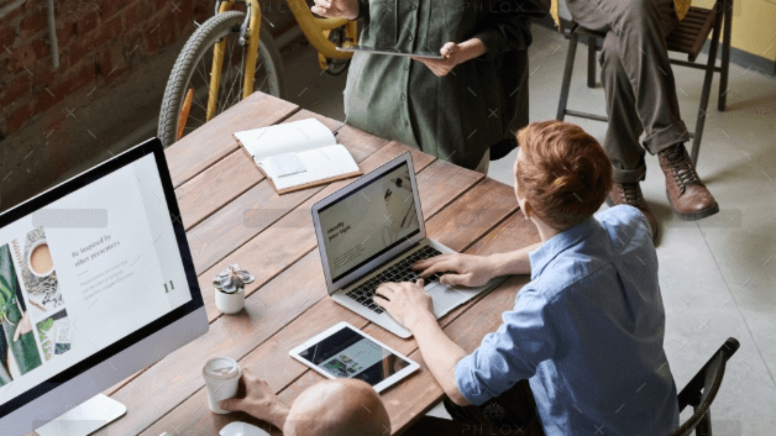 Business meeting using internet